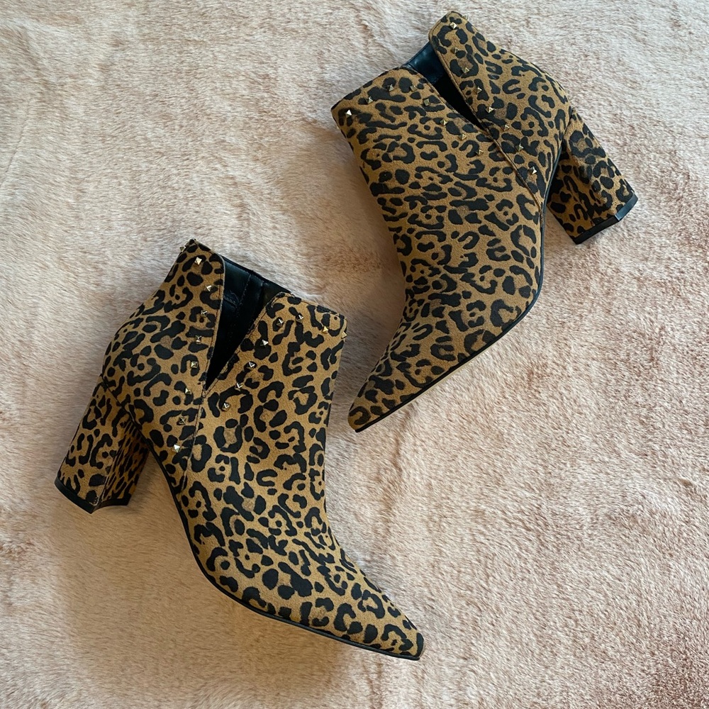 Marc Fisher Leopard Print Ankle Boots